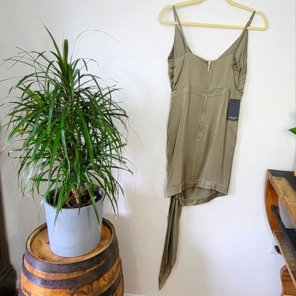 Marciano Thalia Asymmetric Olive Dress, 4, NWT - Picture 2 of 9